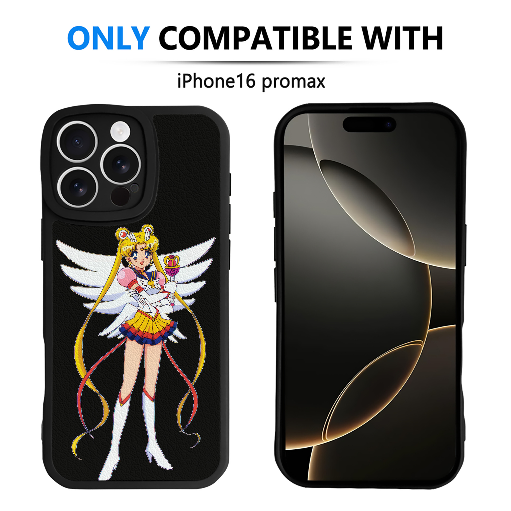 （画像用） 美少女戦士セーラームーン 月野 うさぎ つきの うさぎ Sailor Moon Tsukino Usagi 【iPhone 16シリーズ対応】シリコンスマホケース（レザー調） 材質：シリコン